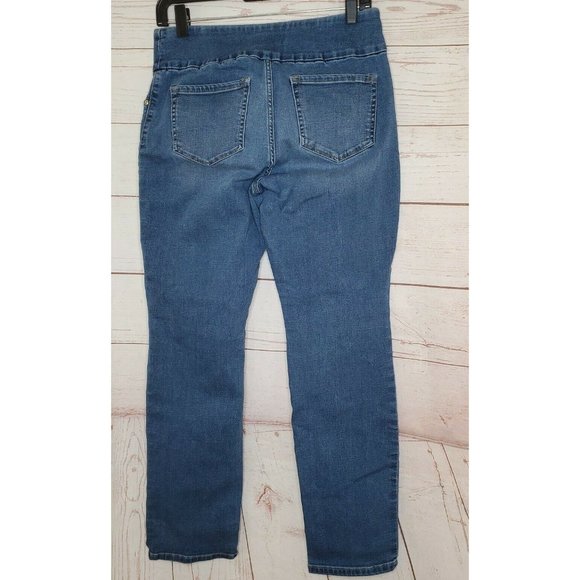 Lee Slim Fit Slim Leg Mid Rise Size 8 Short Women Sculpting Blue Jeans - Picture 5 of 9